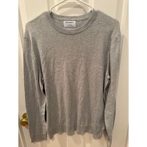 Old Navy Mens Crew Neck Sweater Medium Gray Cotton Blend Long Sleeve Knit